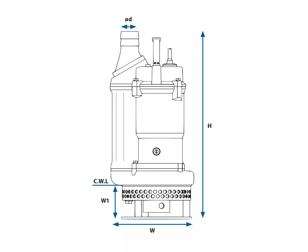 Tapflo SBA slurry pumps dimensions